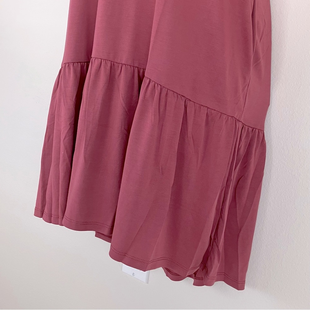 Lush Sleeveless V-Neck Mini Dress Marsala - Picture 3 of 7